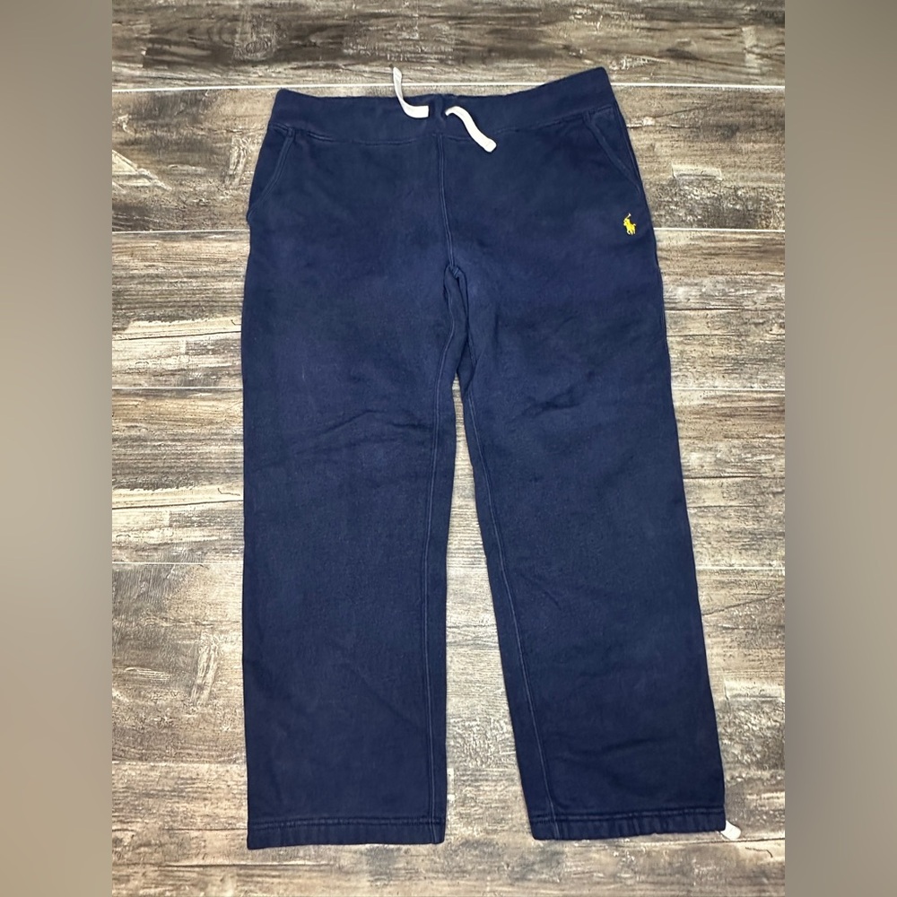 Polo Ralph Lauren Blue Tag Sweatpants Navy Y2K Pony Logo GUC